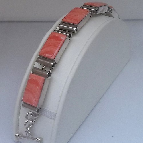 Chunky Pink Coral Bracelet