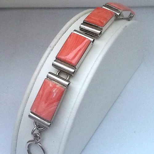 Chunky Pink Coral Bracelet