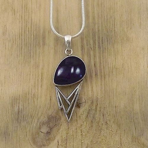 Fibonacci Pendant with Amethyst