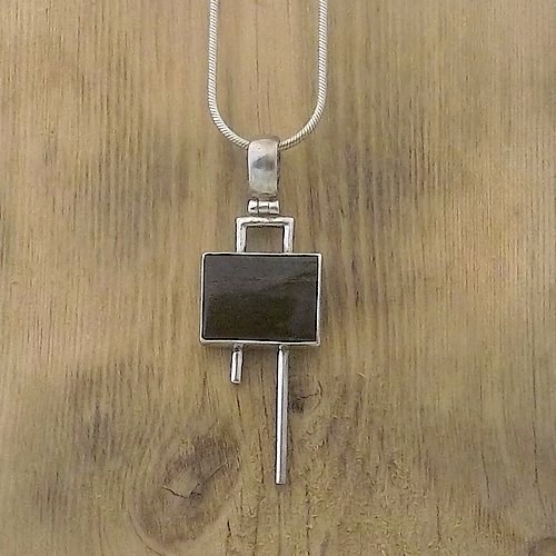 Fibonacci Pendant with Tourmaline