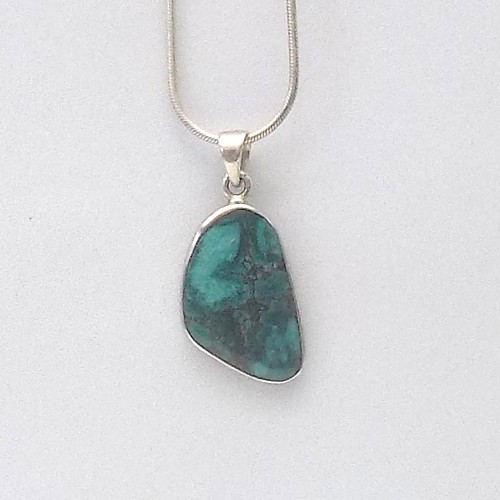 Freeform Spider web Turquoise Pendant