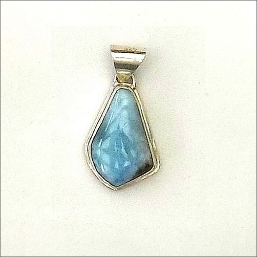 Gorgeous Arrowhead Larimar Pendant