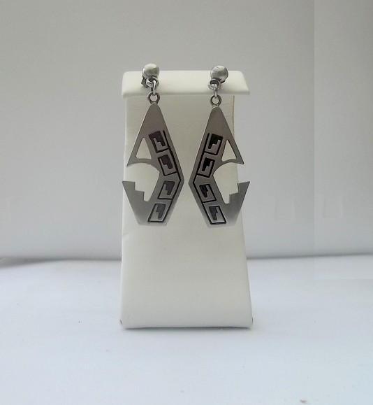 Hopi Style Earrings with Cut out