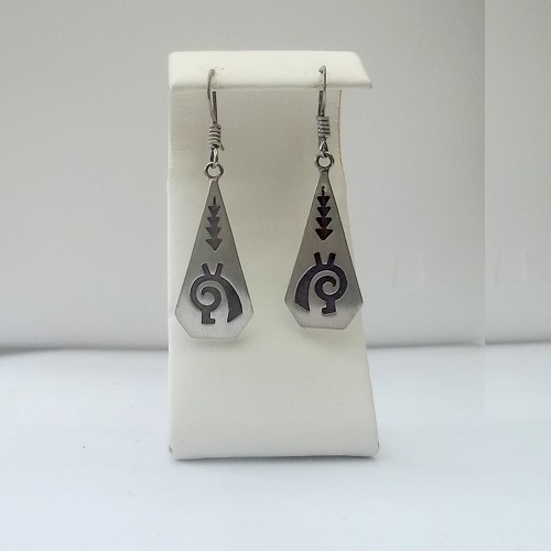 Hopi Style Symbol etched Earrings