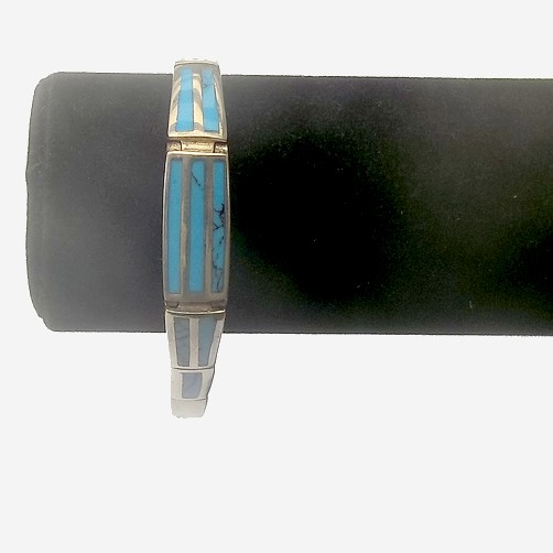 Indian Bracelet with Turquoise Inlay