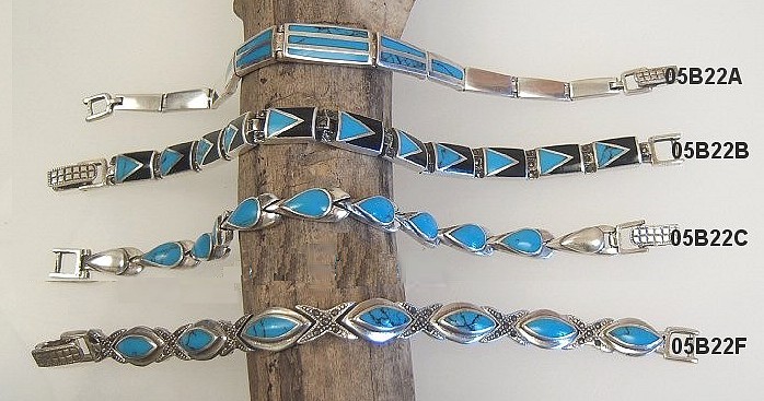 Indian Bracelet with Turquoise Inlay