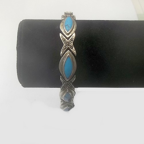 Indian Bracelet with with Navette/Marquise Turquoise