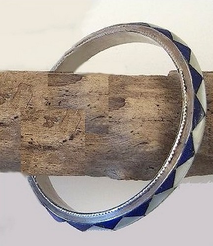 Lapis & Shell Bangle