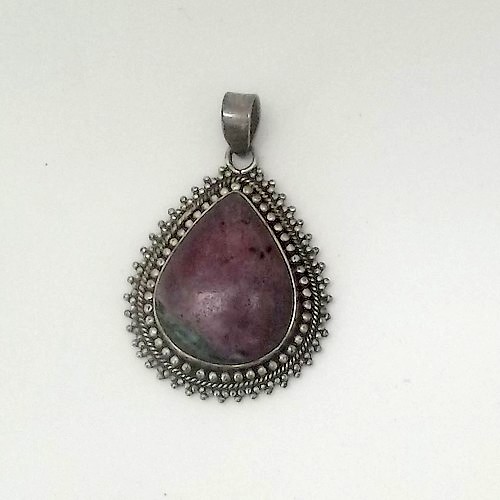 Large Ruby Zoisite Pendant