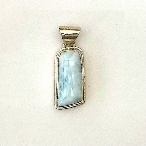 Pale Freeform Larimar Pendant