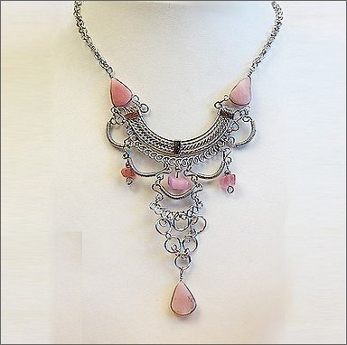 Peruvian Necklace with Pink Opal