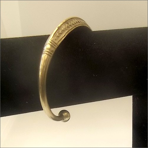 Traditional Indian Silver Cuff with decoration