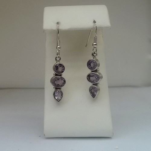 Stunning Faceted Amethyst Earrings