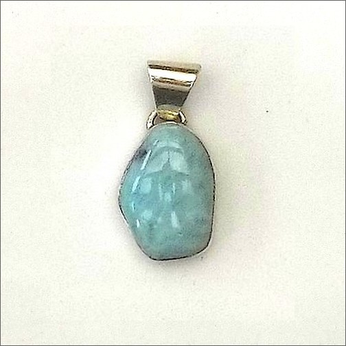 Stylish Freeform Larimar Pendant