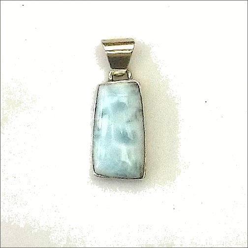 Tapered Pale Larimar Pendant