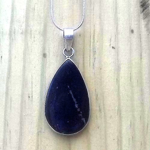 Indian Tear Drop Lapis Pendant