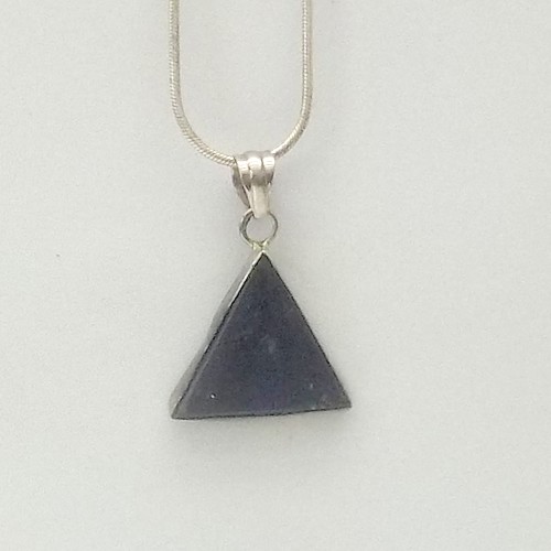 Equilateral Triangle Lapis Pendant